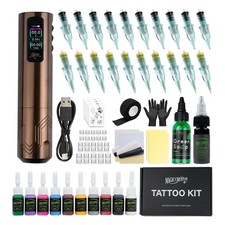 Completely Wireless Tattoo Kit Rechargeable Tattoo Pen Soap Colorful Ink Sets