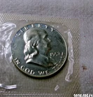 1957 PROOF Silver Franklin Half Dollar 50 Cents Proof Set  Cello