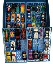 Vintage Hot Wheels Lot 44 Cars Vinyl Carry Case Mattel 1996-1997
