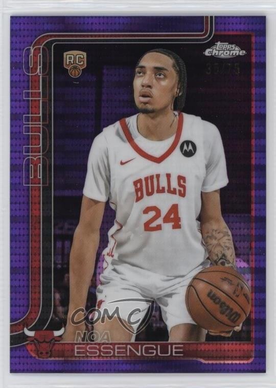 2025-26 Topps Chrome Purple Pulsar Refractor /75 Noa Essengue #262 04i6