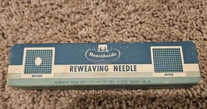 Hearthside Reweaving Needle, Sears, Roebuck And Co. Original Box & Instructions
