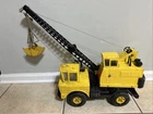 Vintage 1970s Mighty Tonka Crane No 3940 Original Pressed Steel Truck 17”
