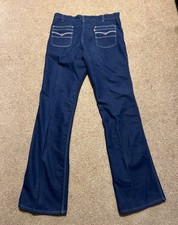 Levi  s Vintage 70s White Tab Bell Bottom Flared Denim Jeans USA 36WX34L Talon 42