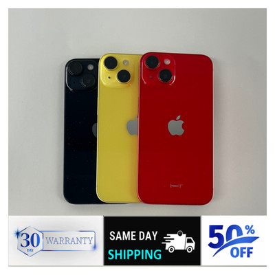 Apple iPhone 14 128GB Unlocked Verizon AT&T Very Good Red Yellow