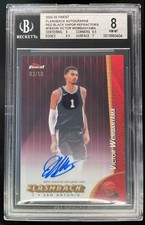 2024-25 Finest Flashback Red Black Vapor #FBAVW Victor Wembanyama Auto /10 BGS 8