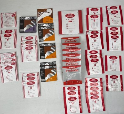 51 Pc Orchestra String Lot Dominant Prelude Red Label Violin Viola Cello NOS