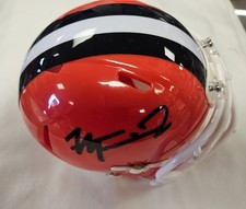 Harold Fannin Jr. Signed Mini Helmet JSA Witness