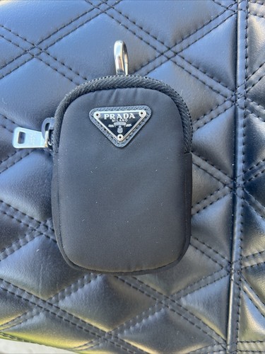 Prada Re Nylon Mini Pouch Card Keychain Geldbörse