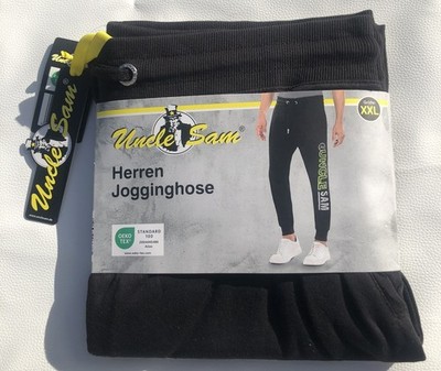 Uncle Sam Sport Jogging Hose Herren Gr. XXL Schwarz Sporthose Home Fitnessstudio