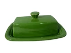 Fiesta Shamrock Green Ceramic Butter Dish Fiestaware Read Look!