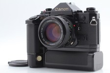 All Woks Near Mint Canon A-1 35mm SLR New FD 50mm f1.4 Lens Motor Drive Japan
