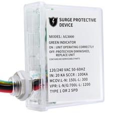 AG3000 120/240 VAC HVAC Surge Protective Device - White
