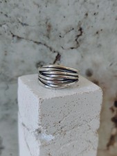 Statement Silber Ring gewickelt, Chunky Wire ...