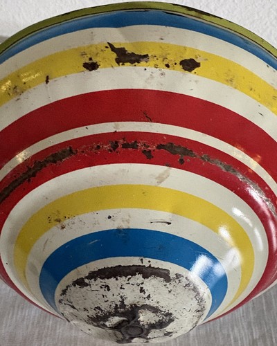 1950s Vintage Ohio Arts Metal Spin Top "Here We Go 'Round the Mulberry Bush" - Picture 14 of 15