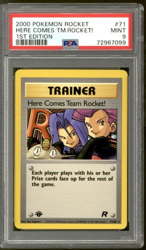 Here Comes Team Rocket! (1st Edition) graded PSA 9 for sale on eBay
