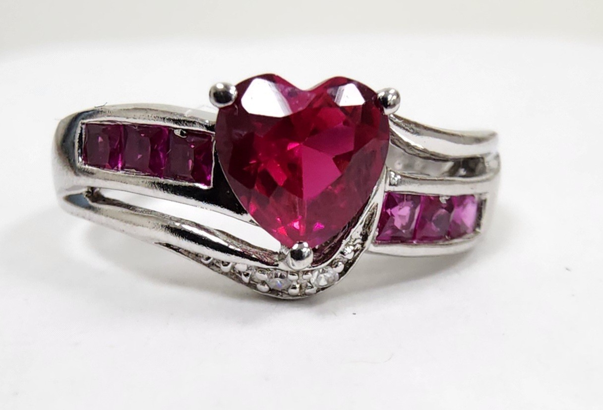 Designer Chuck Clemency STS Ruby Heart Diamond St… - image 2