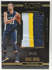 2017-18 Panini Noir Jumbo Materials Marc Gasol #JM-MG 10/10 Patch