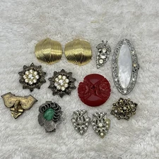 Dress Clip Shoe Clip Lot of 12 Pieces Vintage to Now Mixed Styles