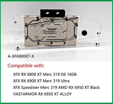 Granzon GPU Water Block For XFX Radeon RX 6900XT / 6800 XT Speedster Merc 319