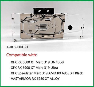 Granzon GPU Water Block For XFX Radeon RX 6900XT / 6800 XT Speedster Merc 319