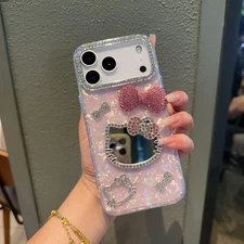 Bling 3D Cartoon Mirror Case for Samsung A17 16 15 14 54 55 56 35 36 26 07 06 05