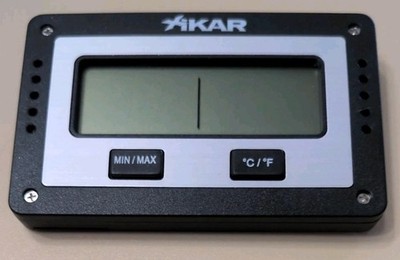 Xikar PuroTemp Rectangular Digital Hygrometer, Compact / Lightweight Cigar
