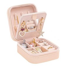 Travel jewelry case Travel jewelry box Travel Jewelry Organizer Small Pink-m