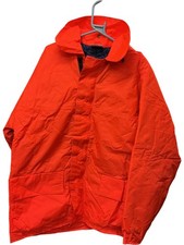 Waterproof Mens Jacket Hood XL Bright Orange Outdoor Coat Hiking 7119