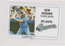 1981 Perma-Graphics/Topps Credit Cards Bob Horner #125-006