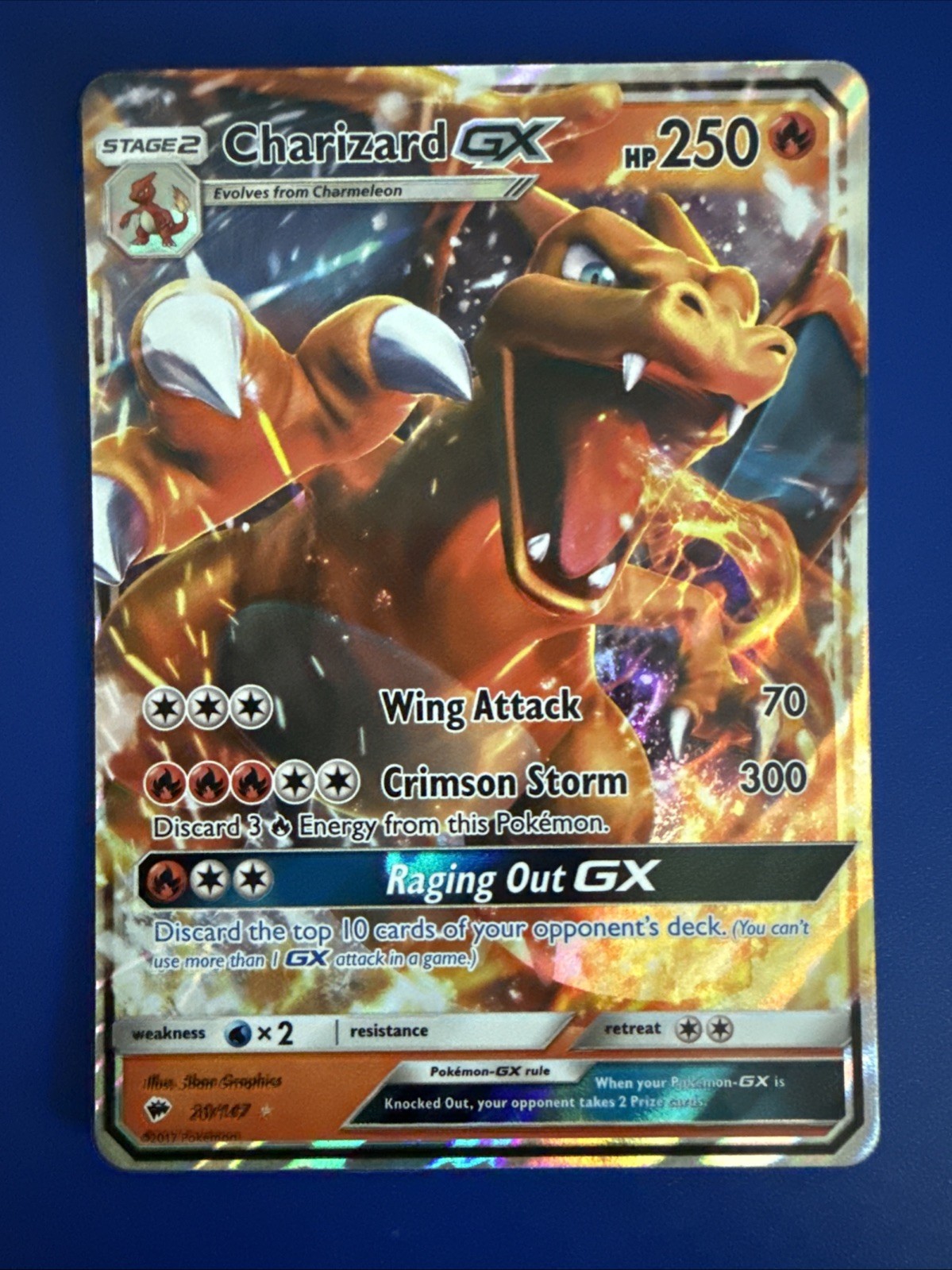 Charizard GX - 20/147 - Pokemon Burning Shadows Sun Moon Ultra Rare Card NM