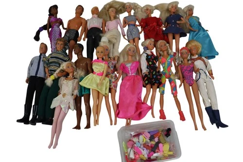 Vintage Barbie Doll Collection with Assorted Accessories and Outfits