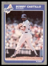 1985 Fleer Update Bobby Castillo . Los Angeles Dodgers #U-22