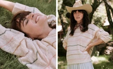 The Great $325 Pull Over Sweater in Spring Stripe; 2 Medium