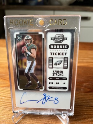Carson Strong, Philadelphia Eagles, NFL,Football, Auto, Autograph, Rookie Card