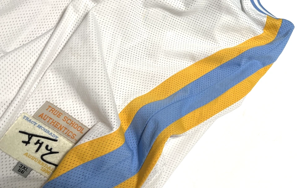 Camiseta deportiva de baloncesto blanca de colección 56 True School de Tracy McGrady 3 Auburndale 1996 para hombre Foto 3 de 4