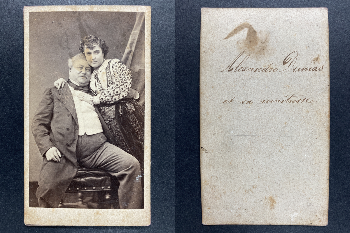 Pierre Petit, Paris, Alexandre Dumas et Adah Isaacs Menken Vintage cdv  albumen p | eBay
