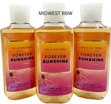 Bath & Body Works LOT 3 Forever Sunshine Shower Gel Body Wash 10 oz Musk Peony