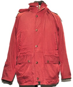 barbour red raincoat