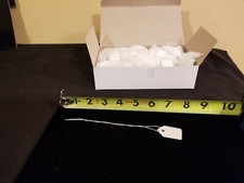 Price Tags 3 White Blank w/5 inch String Strung 7/8 w x 15/16 h Box of 1000