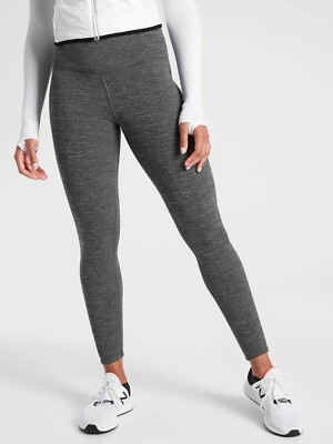 Athleta Altitude Tight in Polartec Power Stretch,Grey H SIZE XS #486200  O0410