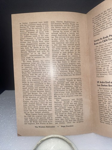 Vtg 1958 Calif. & Nevada East Buy Railroad Western Railroader by Erle C. Hanson - Picture 11 of 13