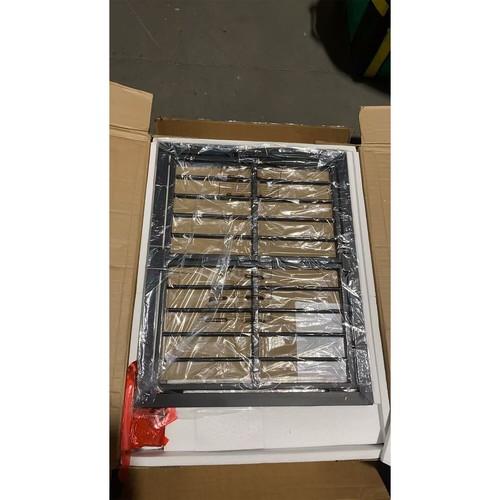 Pre-Owned 31.4'' Dog Crate Furniture Wood Dog Kennel Adjustable 360° Bowls Brown