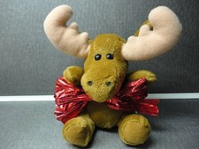 25K Beanie Boppers MOOSE with red bow tie pellets  plush stuffing 1997