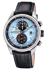 Image of Festina Men's Watch Chronograph Black/Light Blue Chrono F20695/2