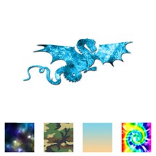 Flying Dragon - Vinyl Decal Sticker - Multiple Patterns  Sizes - ebn620