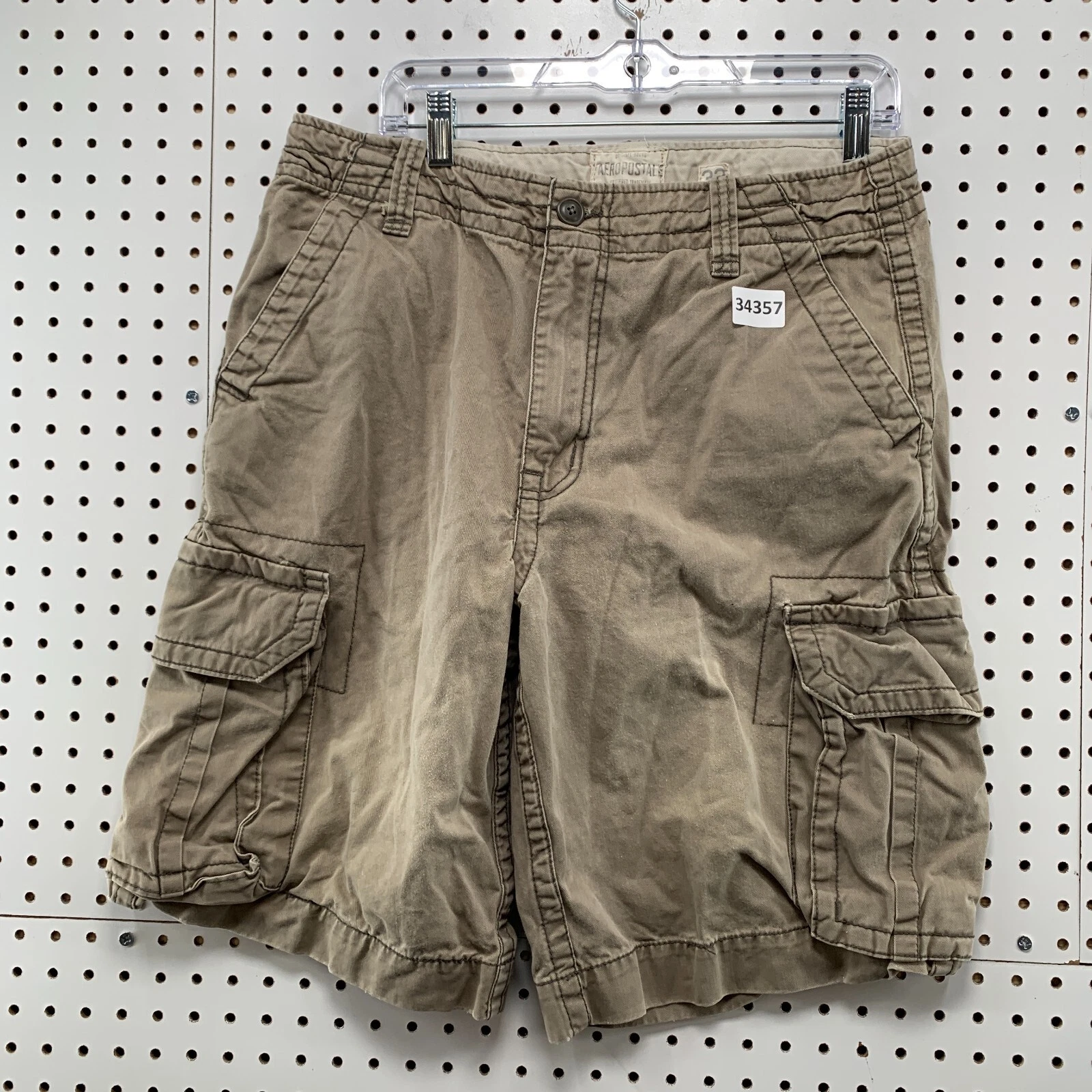 Vintage Aeropostale Cargo Shorts Mens Size 32x11 Beige Utility Outdoor