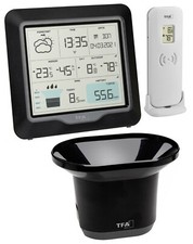 TFA 35.1160 RAIN PRO Funk-Wetterstation mit Regenmesser Wettervorhersage Funkuhr
