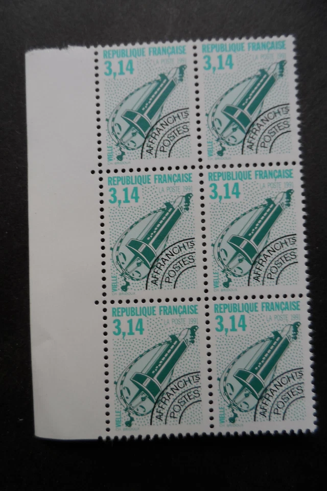 6 timbres FRANCE turquoise n°219   neuf préoblitérés 3,14 F collection musique - Photo 1/1