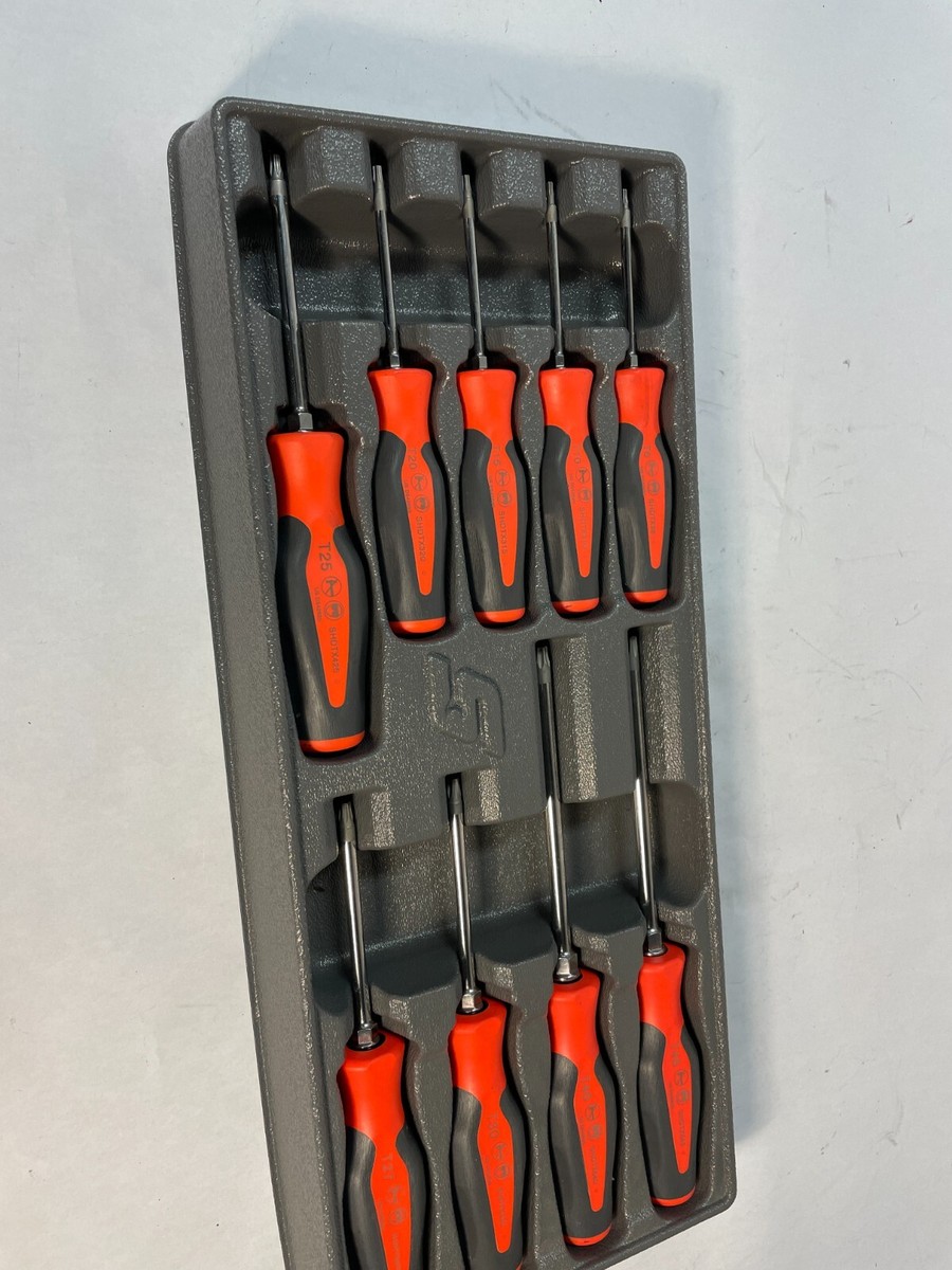 Snap On Tools New SGDTX90BR 9 Piece TORX Soft Grip Screwdriver Set