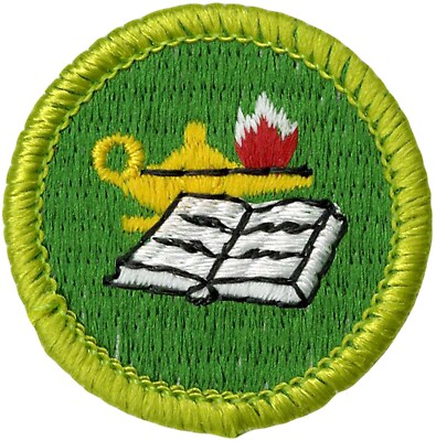 BSA READING MERIT BADGE CURRENT MINT NWT TYPE L SINCE 1910 BACK